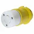 Hubbell Wiring Device-Kellems 20 Amp Marine Grade Locking Connector, L5-20R NEMA Configuration, Yellow