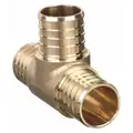 Tee: Brass, Barbed x Barbed x Barbed, For 3/4 in x 3/4 in x 3/4 in Tube ID, 2 1/8 in Overall Lg