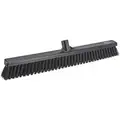 Vikan Soft-Stiff Bristle Combo Floor Broom Head, 2 x 24 inch, Black