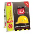 Woker Emergency ID Hard Hat Label, Vinyl, Height: 1/2", Width: 2-3/4"