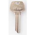 Kaba Ilco Key Blank, Commercial/Residential, Solid Brass, S22, PK 10