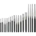 Carbon Tool Steel Punch and Chisel Set; Number of Pieces: 18