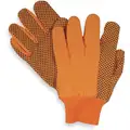 Canvas Gloves, L, Mediumweight, Cotton/Polyester, PVC Glove Coating Material, 1 PR
