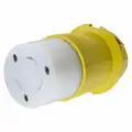 Hubbell Wiring Device-Kellems 30 Amp Marine Grade Locking Connector, L5-30R NEMA Configuration, Yellow