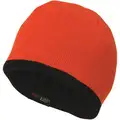 Beanie Cap, Universal, Fitted Adjustment Type, High Visibility Orange, Covers Head, Beanie