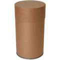 87 gal Round Recycling Collection Box, Cardboard, Brown