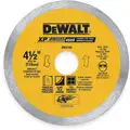 Dewalt DW4765 4-1/2" Wet/Dry Diamond Saw Blade, Continuous Rim Type, Application: Masonry