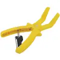 Curved Top Jaw, V Bottom Jaw Pinch Off Pliers, Ergonomic Handle, Jaw Length: 3", Jaw Width: 1-1/4