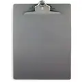 Silver Aluminum Clipboard, Letter File Size, 8-15/16" W x 13-13/16" H, 1" Clip Capacity, 1 EA