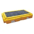 Ultratech 66 gal. Polyethylene Drum Spill Containment Pallet for 2 Drums; Drain Included: Yes