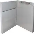 Silver Aluminum Storage Clipboard, Letter File Size, 9-1/16" W x 12-5/8" H, 1/2" Clip Capacity, 1 EA