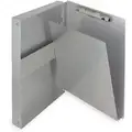 Silver Aluminum Storage Clipboard, Memo File Size, 6-1/8" W x 10-3/16" H, 3/8" Clip Capacity, 1 EA