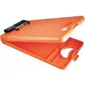 Orange Plastic Storage Clipboard, Letter File Size, 10" W x 16-1/16" H, 1/2" Clip Capacity, 1 EA