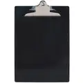 Black Plastic Clipboard, Letter File Size, 8-7/8" W x 13-1/4" H, 1" Clip Capacity, 1 EA