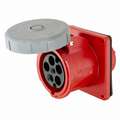 Hubbell Wiring Device-Kellems 20 Amp, 3Y-Phase Zytel 101 Nylon Watertight Pin and Sleeve Receptacle, Red