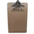 Light Brown Hardboard Clipboard, Letter File Size, 9" W x 12-1/2" H, 1" Clip Capacity, 2 PK