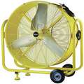 Dayton 24" High- Visibility Industrial Fan, Mobile, Floor, 120 VAC, 50 Up to 10 Down