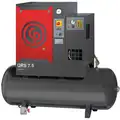 1-Phase 7.5 HP Rotary Screw Air Compressor w/Air Dryer with 60 gal. Tank Size