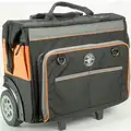 Klein Tools Polyester, General Purpose, Rolling Tool Bag, Number of Pockets 24, 14" Overall Height
