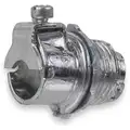 Thomas & Betts Straight Connector - Saddle Style: Steel, 3/8 in Trade Size, 1/2 in MNPT, Non Insulated