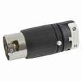 Hubbell Wiring Device-Kellems 50A Industrial Grade Shrouded Locking Plug, Black/White; NEMA Configuration: Non-NEMA, 50A