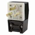 Hubbell Wiring Device-Kellems 50A Industrial Grade Angle Straight Blade Plug, Black/White; NEMA Configuration: 10-50P