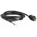 8 ft. Power Cord with SJT NEC Cord Designation, 14/3 Gauge/Conductor, and 15 Max. Amps