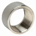 Half Coupling: 304 Stainless Steel, 3/4 in x 3/4 in Fitting Pipe Size, Female NPT x Female NPT