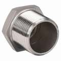 Hex Head Plug: 304 Stainless Steel, 2 in Fitting Pipe Size, Male NPT, Class 150, 37 mm Overall Lg