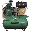 Stationary Air Compressor: 2 Stage, 9.1 hp Engine, Kohler, 18.3 cfm, 30 gal Air Tank