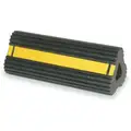 General Purpose Single, Rubber Wheel Chock; Max. Vehicle Weight: Not Rated; 6-1/2" D x 6" H x 12" W, Black/Yellow