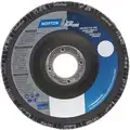 Norton 4-1/2" Flap Disc, Type 29, 7/8" Mounting Hole, Medium, 80 Grit Zirconia Alumina, 1 EA