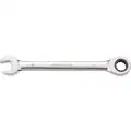 1/2", Ratcheting Combination Wrench, SAE, Full Polish Finish, Number of Points: 12