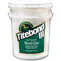 Titebond Wood Glue: III Ultimate, Extended Working Time, Interior/Exterior, 5 gal, Pail, Light Brown