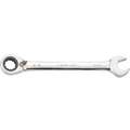 5/8", Ratcheting Combination Wrench, SAE, Full Polish Finish, Number of Points: 12