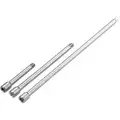 Westward 10" Socket Extension Set with 1/4" Drive Size and Chrome Finish