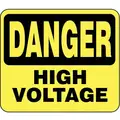 Lawrence Metal Acrylic Sign,Yellow,Danger High Voltage
