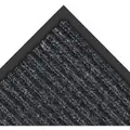Notrax Entrance Mat: Ribbed, Indoor, Heavy, 3 ft x 4 ft, 3/8 in Thick, Polypropylene, Vinyl, Flat Edge