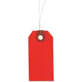 Blank Shipping Tag: #8, 6 1/4 in Tag Ht, 3 1/8 in Tag Wd, 13 Points, Red, Paper, 1,000 PK