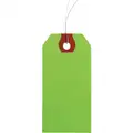 Blank Shipping Tag: #4, 4 1/4 in Tag Ht, 2 1/8 in Tag Wd, 13 Points, Green, Paper, 1,000 PK