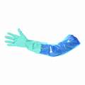Polyco Disposable Gloves: Gen Purpose, 11 mil, Powder-Free, Nitrile, L, Extended Cuff, Grain, 1 PR