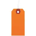 Blank Shipping Tag: #2, 3 1/4 in Tag Ht, 1 5/8 in Tag Wd, 13 Points, Orange, Paper, 1,000 PK