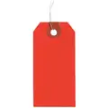 Blank Shipping Tag: #2, 3 1/4 in Tag Ht, 1 5/8 in Tag Wd, 13 Points, Fluorescent Red, 1,000 PK