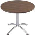 Round Cafe Table, Natural Teak, Height: 30", Dia.: 36"