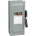Square D Safety Switch, 1 NEMA Enclosure Type, 30 Amps AC, 15 HP @ 600VAC HP