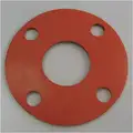 Flange Gasket: 2 in Pipe Size, 6 in Outside Dia., 2 13/32 in Inside Dia., Red