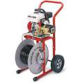 Ridgid Water Jetter Drain Cleaning Machine: Gas-Powered, For 1 1/4 in to 6 in Pipe, 75 ft Hose Lg.