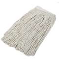 Wet Mop: Cotton, 16 oz Dry Wt, 1-1/2 in Headband Size, Beige, Quick Change Connection