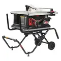 Sawstop Portable Table Saw: 120V AC, 15A, 25 1/2 in Max. Cut Wd Right of Blade, -1&deg; to 46&deg;