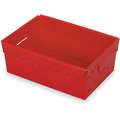 Diversi-Plast Nesting Container, Red, 12" H x 18" L x 13" W, 3PK